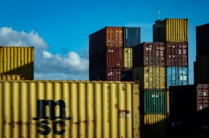 Assorted-color Intermodal Containers